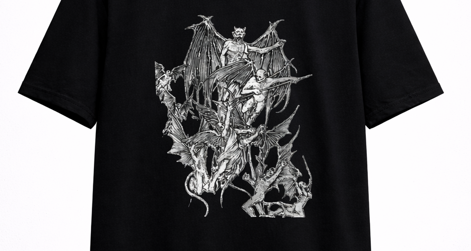 Nocturne club Unisex Oversized Gothic Black T-Shirt