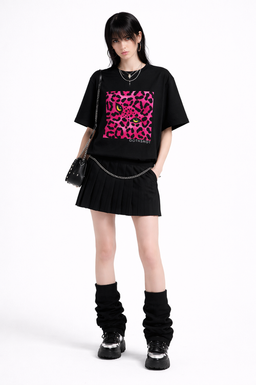 Feral Gaze Gothic Black T-Shirt