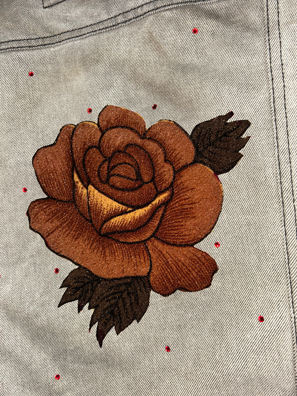 Toxic Rose Denim Jacket (limited edition 1 crafted)