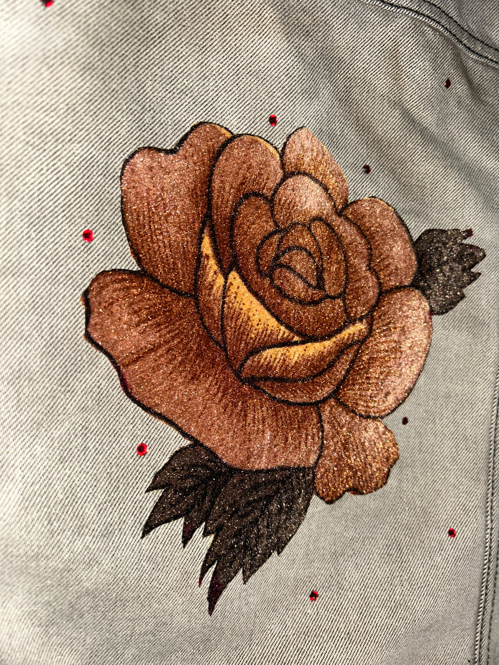 Toxic Rose Denim Jacket (limited edition 1 crafted)