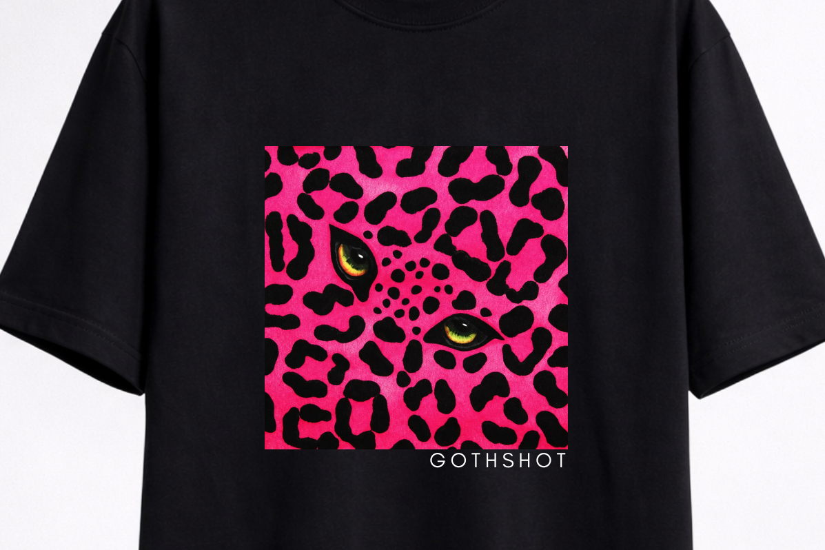 Feral Gaze Gothic Black T-Shirt